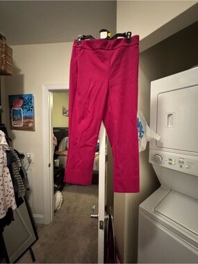 Rachel Zoe Cropped Straight-Leg Pants in Fuchsia